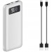 Portable Slim Power Bank Works for Your Samsung Galaxy Halo with 10,000mAH Digital Display Screen, Status Update, and 3 Cables Included! (White) Portable Slim Power Bank Works for Your Samsung Galaxy Halo with 10,000mAH Digital Display Screen, Status Update, and 3 Cables Included! (White)