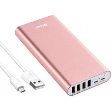 Portable Charger, BONAI 20000mAh Power Bank, 4-Port Output Aluminum Polymer Portable Battery Charger, 4.0A Max Input Compatible with iPhone 11 XR 8 7 6s Galaxy S20 S8 -Rose Gold