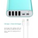 Portable Charger, BONAI 20000mAh Power Bank, 4-Port Output Aluminum Polymer Portable Battery Charger, 4.0A Max Input Compatible with iPhone 11 XR 8 7 6s Galaxy S20 S8 -Rose Gold