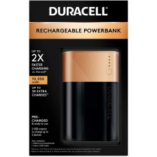 Duracell Rechargeable Powerbank 10050 mAh | 3 Day Portable Charger | Compatible With iPhone, iPad, Samsung, Android, Nintendo Switch And More | TSA Carry-On Compliant